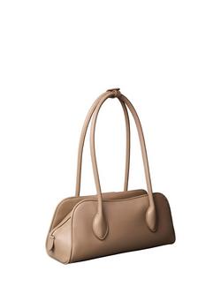 Calvin Klein Emblem Shoulder Bag, Camel - view 2, Camel