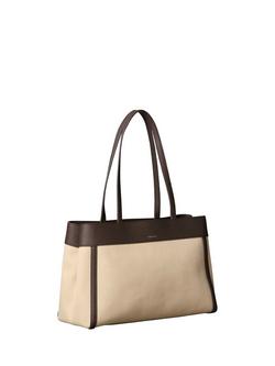 Calvin Klein CK Canvas Medium Tote Bag, Khaki - view 2, Khaki