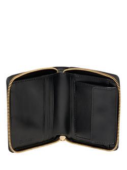 Calvin Klein Foil Logo Medium Zip Around Wallet, Black - view 2, Black