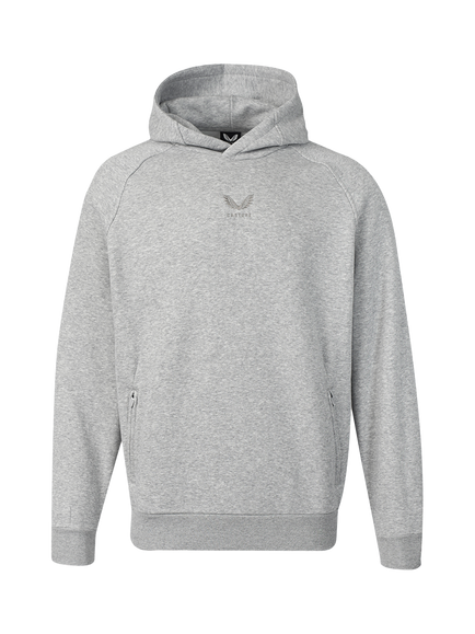 Castore Cotton Fleece Hoodie, Light Grey Heather