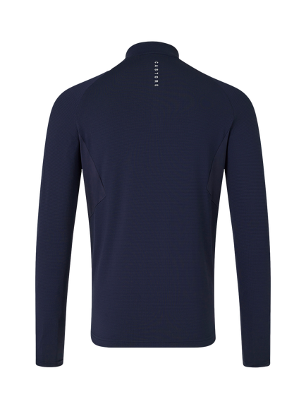 Castore Apex Quarter Zip Long Sleeve Top, Navy/Silver - view 2, Navy/Silver