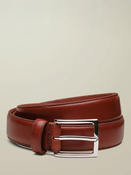 Charles Tyrwhitt Leather Belt, Dark Tan, Dark Tan