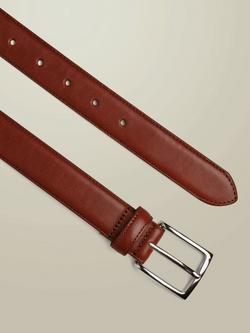 Charles Tyrwhitt Leather Belt, Dark Tan - view 2, Dark Tan