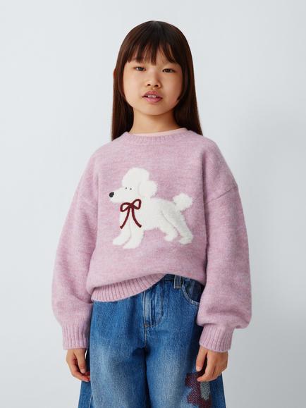John Lewis Kids' Poodle Jumper, Multi, Multi