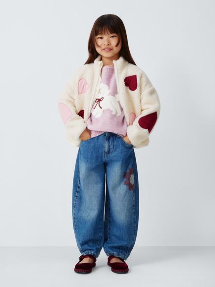 John Lewis Kids' Poodle Jumper, Multi - view 2, Multi