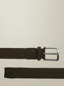 Charles Tyrwhitt Casual Stretch Belt - view 2, Chocolate Brown