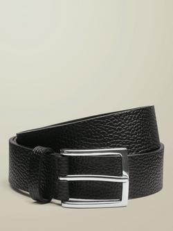 Charles Tyrwhitt Textured Leather Belt, Black, Black