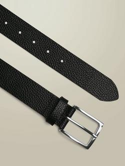 Charles Tyrwhitt Textured Leather Belt, Black - view 2, Black