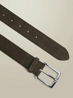 Charles Tyrwhitt Suede Belt, Chocolate Brown - view 2, Chocolate Brown