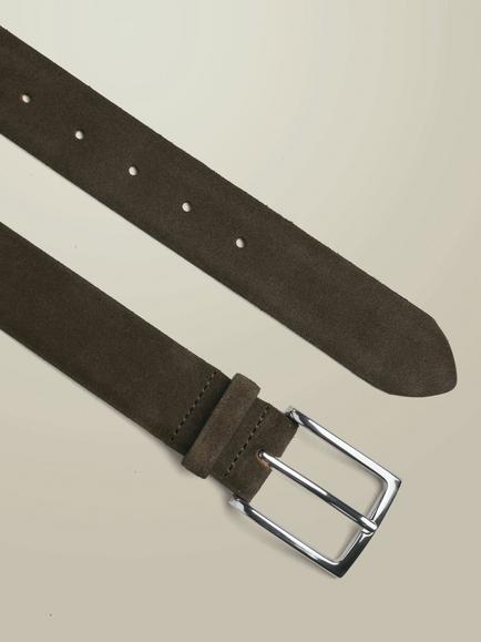 Charles Tyrwhitt Suede Belt, Chocolate Brown - view 2, Chocolate Brown