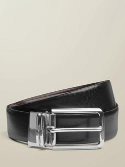 Charles Tyrwhitt Reversible Formal Leather Belt, Black, Black
