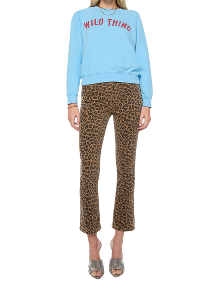 MOTHER Cotton Wild Thing Sweatshirt, Blue/Red - view 2, Blue/Red