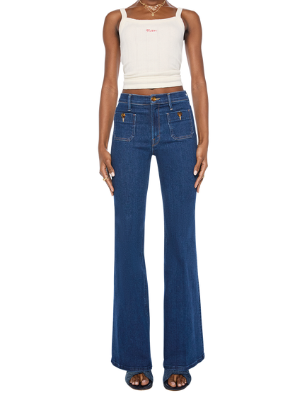 MOTHER Pat Pok Doozy High Rise Flared Jeans, Retrograde Rodeo, Retrograde Rodeo