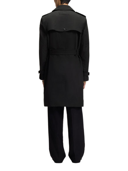 HUGO BOSS HUGO Maluks Double Breasted Trench Coat, Black - view 2, Black
