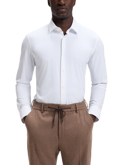 BOSS Black Performance Slim Fit Shirt, White, White