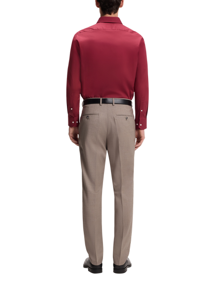 HUGO BOSS BOSS Regular Fit Easy Iron Stretch Cotton Poplin Shirt, Open Red - view 2, Open Red