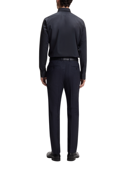 HUGO BOSS BOSS Cotton Blend Shirt, Dark Blue - view 2, Dark Blue