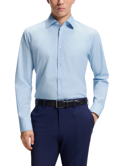HUGO BOSS BOSS Joe Cotton Blend Shirt, Pastel Blue, Pastel Blue