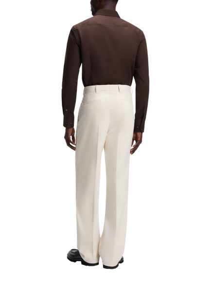 BOSS Cotton Rich Slim Fit Shirt, Dark Brown - view 2, Dark Brown