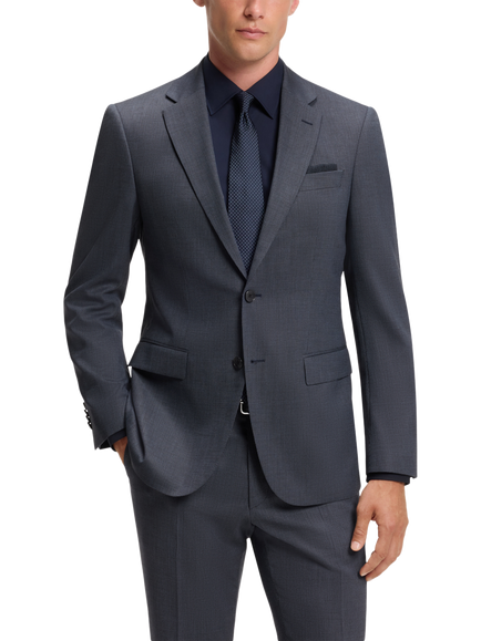 BOSS Jasper Wool Blend Suit Jacket, Mid Blue, Mid Blue