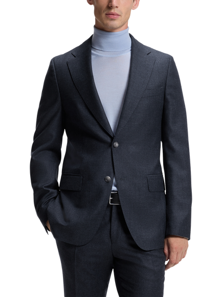 HUGO BOSS BOSS Slim Fit Single Breasted Wool Blazer, Dark Blue, Dark Blue