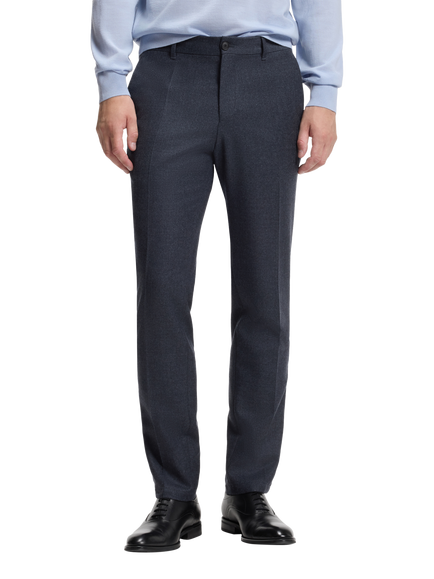 HUGO BOSS BOSS Slim Fit Wool Trousers, Dark Blue, Dark Blue