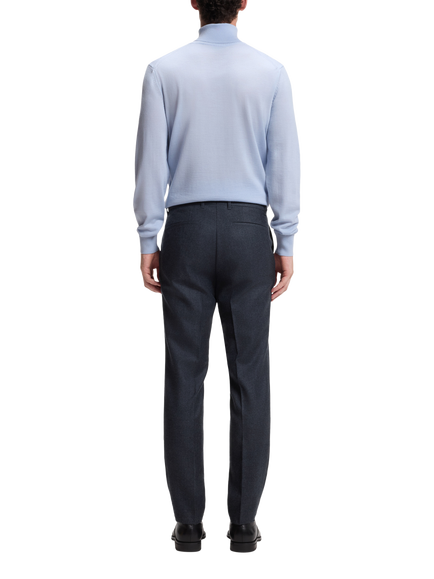 HUGO BOSS BOSS Slim Fit Wool Trousers, Dark Blue - view 2, Dark Blue