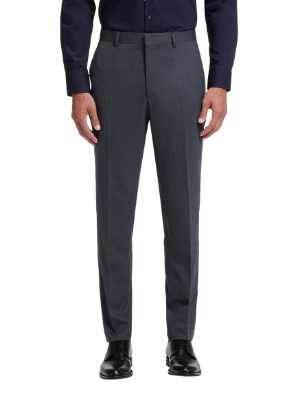 HUGO BOSS BOSS Regular Fit Wool Blend Micro Pattern Suit Trousers, Open Blue, Open Blue