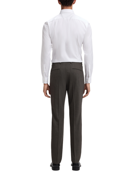 HUGO BOSS BOSS Wool Blend Suit Trousers, Dark Brown - view 2, Dark Brown