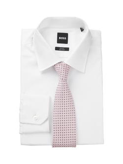HUGO BOSS BOSS Silk Blend Tie, Medium Pink - view 2, Medium Pink