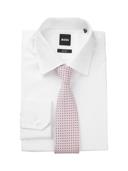 HUGO BOSS BOSS Silk Blend Tie, Medium Pink - view 2, Medium Pink