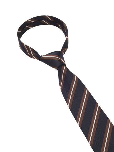 BOSS Silk Rich Tie, Dark Brown - view 2, Dark Brown