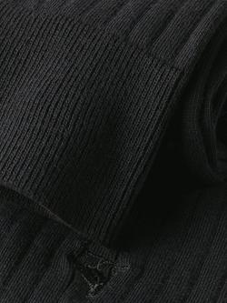 Charles Tyrwhitt Ribbed Cotton Blend Socks - view 2, Black