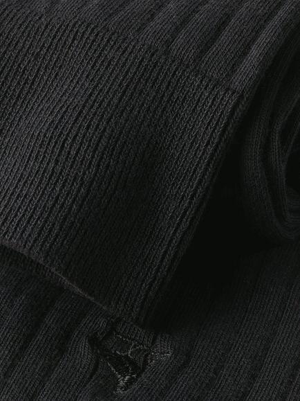 Charles Tyrwhitt Ribbed Cotton Blend Socks - view 2, Black
