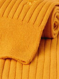 Charles Tyrwhitt Ribbed Cotton Blend Socks - view 2, Sunflower