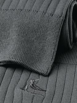Charles Tyrwhitt Ribbed Cotton Blend Socks - view 2, Grey