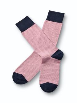 Charles Tyrwhitt Herringbone Cotton Rich Socks, Pink, Pink