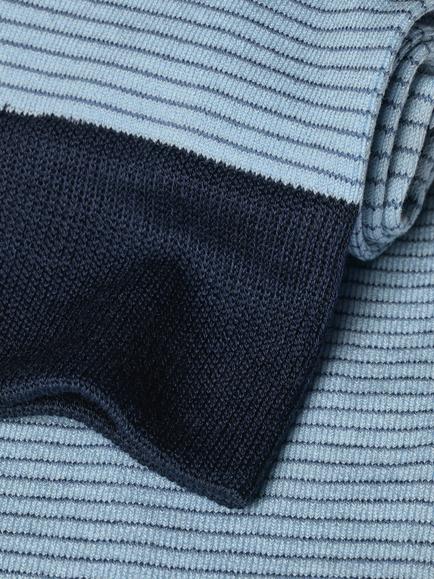 Charles Tyrwhitt Cotton Rich Stripe Design Socks - view 2, Light Blue