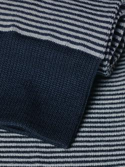 Charles Tyrwhitt Fine Stripe Cotton Rich Crew Socks, Navy/Grey - view 2, Navy/Grey