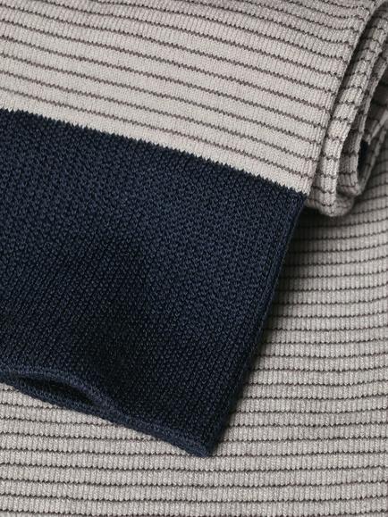 Charles Tyrwhitt Cotton Rich Stripe Design Socks - view 2, Grey/Black