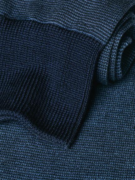 Charles Tyrwhitt Micro Stripe Cotton Rich Crew Socks, Indigo Blue - view 2, Indigo Blue