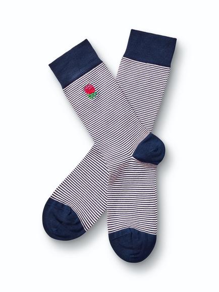 Charles Tyrwhitt Cotton Rich Socks, Pink/Navy, Pink/Navy