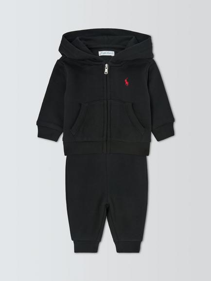 Ralph Lauren Baby Cotton Blend Hoodie and Joggers Set, Polo Black, Polo Black