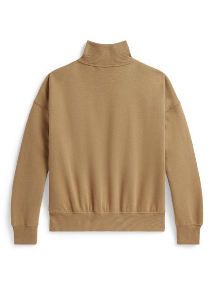 Polo Ralph Lauren Kids' Fleece Half Zip Boxy Sweatshirt, Camel - view 2, Camel