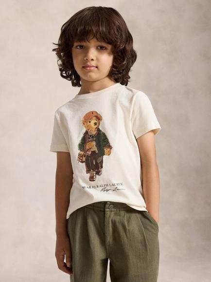 Ralph Lauren Polo Ralph Lauren Kids' T-Shirt, Cream, Estate Cream