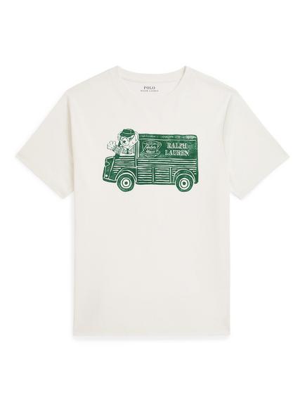 Ralph Lauren Kids' Polo Bear Cotton Jersey T-Shirt, Nevis, Nevis