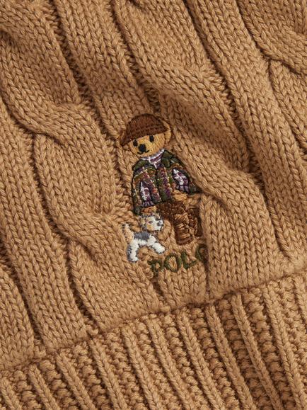 Ralph Lauren Kids' Cable Knit Scarf, Berkshire Tan - view 2, Berkshire Tan