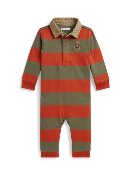 Ralph Lauren Baby Jersey Jumpsuit, Orange, Varsity Orange Multi