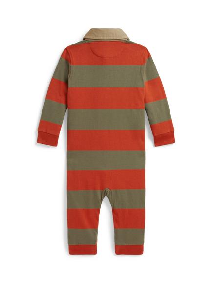 Ralph Lauren Baby Jersey Jumpsuit, Orange - view 2, Varsity Orange Multi
