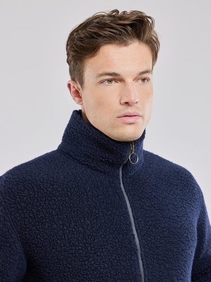 Armor Lux Veste Wool Rich Sherpa Jacket, Navire - view 2, Navire